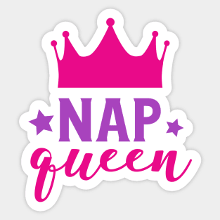Nap Queen, Princess, Crown, Stars, Sleep, Sleeping Sticker